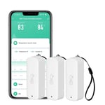 Capteur WiFi hygromètre thermomètre : moniteur intelligent de température et d'humidité sans fil avec notification d'application, export de stockage de données, fonction d'étalonnage, compatible avec