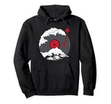 Vinyl Record Player Wave Vinyl Music Lovers Graphic Novelty Pullover Hoodie