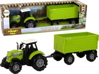 Leantoys Traktor Med Släp Green Farm