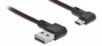 DELOCK – EASY-USB 2.0 Type-A male to EASY-USB Type Micro-B male angled left / right 1 m  (85271)