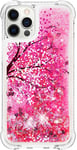 Trolsk Liquid Glitter Deksel - Rosa (iPhone 12 Pro Max)