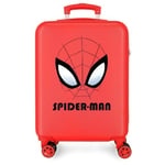 Marvel Joumma Spiderman Authentic Valise Cabine Rouge 38 x 55 x 20 cm Rigide ABS Fermeture à Combinaison latérale 35 l 2 kg 4 Roues Doubles Bagage Main, Rouge, Valise Cabine