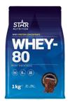 <![CDATA[Star Nutrition Whey-80 Protein - 1kg - Double Rich Chocolate]]>