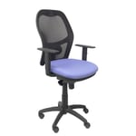 Jorquera Ergonomic Office Chair - PIQUERAS Y CRESPO - Black Mesh - Ljusblå sits