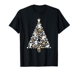 Disney Mickey & Friends White Gold Christmas Tree Holiday T-Shirt