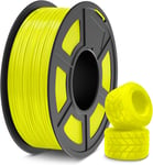 Filament TPU pour imprimante 3D 1.75mm, Filament TPU 95A haute vitesse, 1KG Filament 3D flexible pour une impression rapide, précision dimensionnelle +/- 0.03mm. (TPU Jaune)