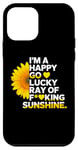 iPhone 12 mini I'm A Happy Go Lucky Ray Of Fucking Sunshine Shirt Sunflower Case