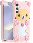 Koecya for Samsung Galaxy S23 FE Case 6.4" 3D Cute Cartoon Bear Phone Case Kawaii Fashion Cool Funny Bear Soft TPU Case for Samsung S23FE 5G Silicone Cover for Girls Kids Women PK