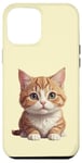 Coque pour iPhone 14 Plus Chaton orange mignon