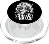 Shred The Halls Christmas Rocker Santa Rock Guitarist PopSockets PopGrip for MagSafe