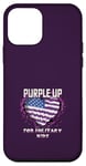 Coque pour iPhone 12 mini Purple Up pour enfants militaires Heart Love America Military