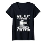 Womens Xylophone Music Xylophone Player Play For Free Xylophonist V-Neck T-Shirt