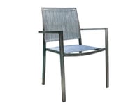 Fauteuil de jardin Santorin empilable en aluminium