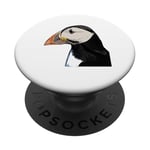 Puffin Auks Seabird Lunde alken Wildlife Animal Illustration PopSockets Adhesive PopGrip