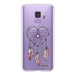 Evetane - Coque Silicone Compatible Samsung Galaxy S9 - Protection Intégrale 360, Fine et Transparente - Coque Avant & Arrière - Haute Résistance - Attrape Coeur