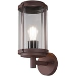 Applique d'extérieur dimmable alu lanterne lampe de terrasse spot rouille télécommande dans un ensemble comprenant des ampoules led rvb