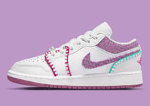 NIKE AIR JORDAN 1 LOW SE (GS) KNIT SIZE UK 6 EUR 40 (DM9037 100)