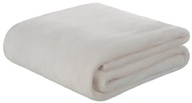 Brandsseller Plaid Couverture en Flanelle Couverture Douillette Supersoft Couvre-lit Ultra Doux - Crème - 180 x 220 cm