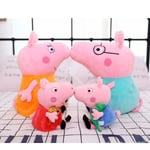 4-pack Peppa Pig Plyschleksak Peppa Pig Familj 30cm Gris Mamma Gris Pappa 25cm Peppa Pig Plyschdocka Leksak Barnpresent