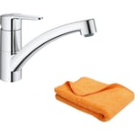 Grohe - Robinet de cuisine bec bas Start Eco Quickfix + microfibre