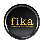 Mellow Design Bricka Fika Rund: Vit/guld