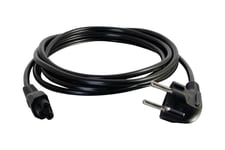 C2G Laptop Power Cord - strömkabel - IEC 60320 C5 till power CEE 7/7 - 1 m