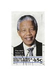 Wee Blue Coo Postage Stamp South Africa 45 Cents Nelson Mandela Wall Art Print