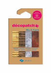 Décopatch DP040C - Une Pochette de 4 Feuilles Décopatch - Dimensions : 30 x 40 cm - Papiers imprimé, texture et matières- Mix & Patch - A partir de 5 ans, DIY, création, rénovation, activité créative