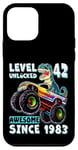 iPhone 12 mini Level 42 Unlocked T Rex Monster Truck Dinosaur 42nd Birthday Case