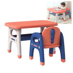 MILECN Kids Table And Chair Set for 1-7 Years Old, Baby Play Table/Toddler Table/Baby Dining Table/Kid Outdoor Table/Child Dinner Table