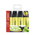 Highlighter - STABILO BOSS ORIGINAL - 5 x Pack of 4 - Yellow 5 x Pack of 4 BOSS 