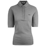 Lacoste Slim Fit Womens Grey Polo Shirt Cotton - Size Medium