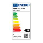 Star Trading LED-Lampa E27 Glob 95mm Rök 3,6W 120lm Dimbar