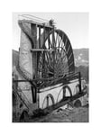 Wee Blue Coo Vintage Photo Isle Man Laxey The Wheel Wall Art Print