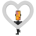 19 Pouces LED Light Ring Kit, Stepless Dimming RGB Couleur En Forme De Coeur Avec Fill Light Trépied Téléphone Support De Lampe Beauté Pour Portrait Prise De Vue En Direct Streaming Vidéo Selfie