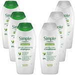 Simple Kind to Hair Gentle Cleansing Shampoo & Care Conditioner Duo, 400ml