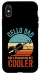 Coque pour iPhone X/XS Papa de violoncelle comme un père normal Fête des Pères Amoureux de violoncelle