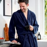 Topeco Mens Terry Bathrobe Marin bomull L/XL Herr