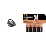 Lexibook-RCD108SW-RadioLecteurCdStarWars-priseécouteurs-entréeline-in + Piles C Duracell Plus (lot de 4) - Alcalines 1,5V - Durée de vie garantie à 100% - Idéales pour les appareils du quotidien - Emb