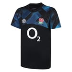 Umbro Kids England Rugby Warm Up Shirt Black/Blue M