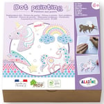 Aladine - Kit Dot Painting Licorne - À partir de 6 ans - Peinture aux Points Enfant - Coffret Loisirs Créatifs - Garçon Fille - Idée Cadeau Anniversaire, Noël - 85482