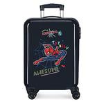 Marvel Spiderman Valise cabine bleue totalement géniale 38x55x20 cms ABS rigide Serrure à combinaison latérale 34L 2 kgs 4 roues doubles Bagage à main