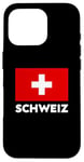 Coque pour iPhone 16 Pro Switzerland Flag Schweiz Suisse Swiss White Red