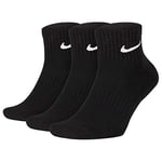 Nike U NK Everyday Cush QTR 3PR Chaussettes Homme, Blanc/Noir, L (Taille Fabricant : L), Noir/Blanc