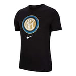 Nike Inter M NK Tee Evergreen Crest T-Shirt Homme, Black, FR : 2XL (Taille Fabricant : 2XL)