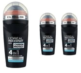 L'Oreal Men Expert Roll-On Anti-Perspirant Deodorant Carbon Protect 50ml x 3