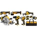 DEWALT DCK608M3 VERKTØYSETT 18V 6 VERKTØY