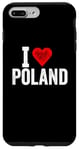 iPhone 7 Plus/8 Plus Funny Design Retro I Love Poland with a Red Heart Case