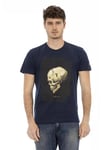 Trussardi Action Mens Blue Cotton T-Shirt - Size X-Large