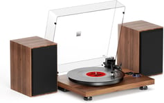 Bluetooth Record Player Wireless Turntable HiFi System Wooden Bluetooth with and